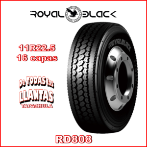 Llanta para camión Royal Black RD808 11R22.5 posición de tracción.