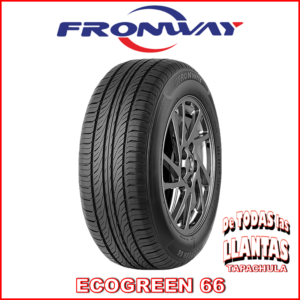 "Llanta FRONWAY ECOGREEN 66 para autos urbanos, diseño eficiente con logo de marca"