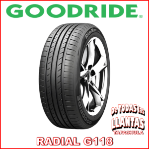 "Llanta GOODRIDE G118, ideal para vehículos compactos en ciudad y carretera"