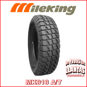 "Llanta MILEKING MK818 A/T, diseño robusto para todo tipo de terrenos, con logo de la marca."