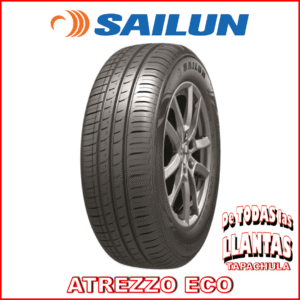 Llanta Sailun Atrezzo Eco 185/60R14 82H con logo de Sailun y nombre del modelo en vista lateral.